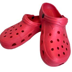 Garden Clogs Red Slip-On Water Shoes Beach Unisex Size 40 EU/9 US Lightweight